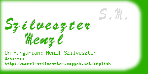 szilveszter menzl business card